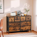 8-Drawer Fabric Dresser with Metal Frame — Storage Cabinet