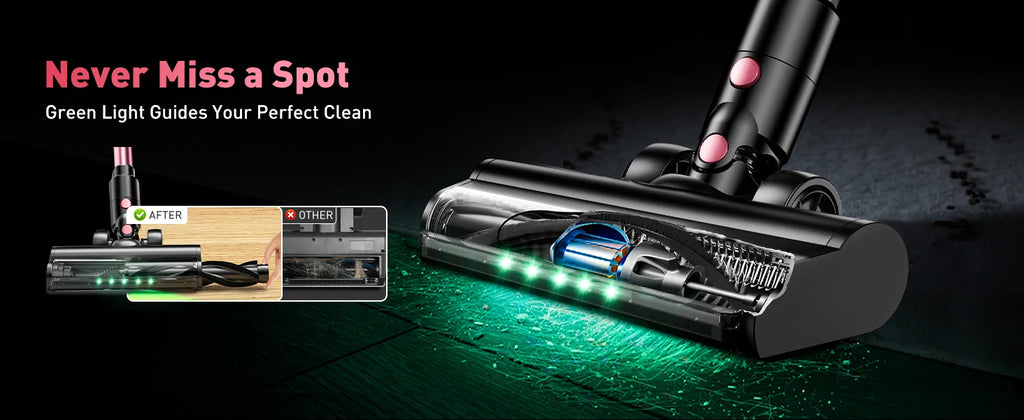 Cordless Vacuum Cleaner — 55Kpa / 500W / 45-Min Runtime, 10-in-1 Powerful Stick Vacuum for Home, Pet Hair, Hard Floor & Carpet