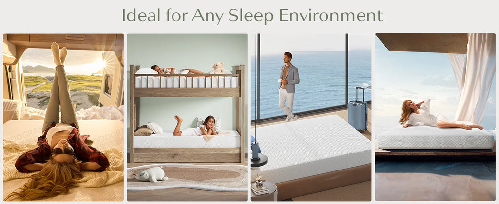 Twin Size 6 Inch Gel Memory Foam Mattress — Fiberglass-Free, Breathable, Cooler Sleep & Pressure Relief, Mattress in a Box