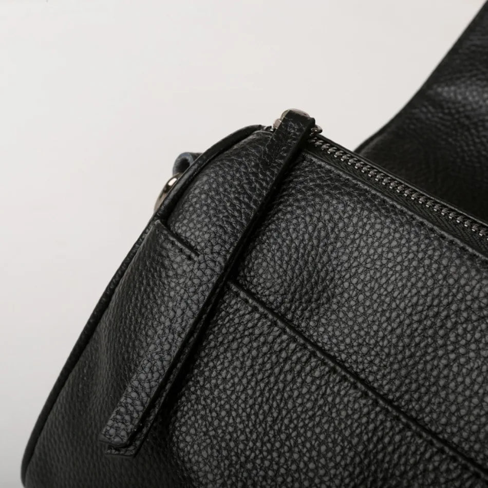 VANDERWAH 100% Genuine Cow Leather Flap Crossbody Shoulder Bag – Designer Messenger Handbag for Women