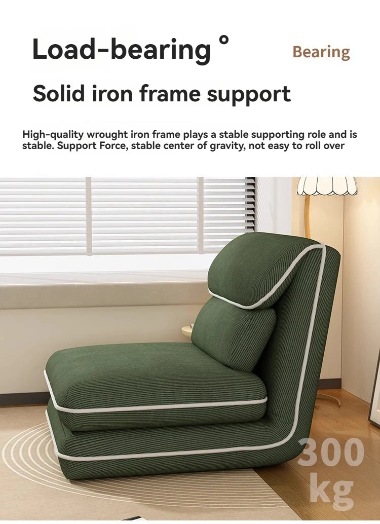 Foldable Fabric Sofa Bed — Lazy Tatami Lounge Chair