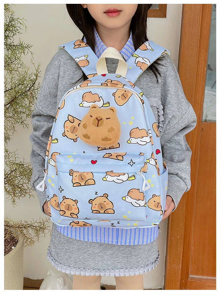 Capybara Backpack – Kids Nylon School Bag