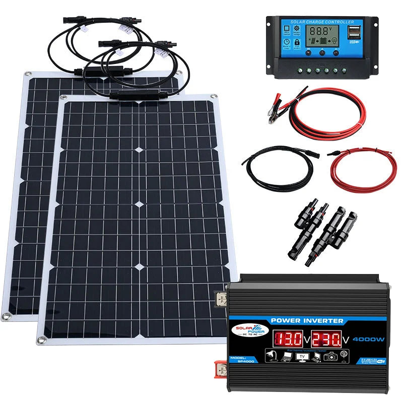 2000W Flexible Solar Panel — 110V/220V Thin-Film Panel for RV, Boat & Off-Grid Systems