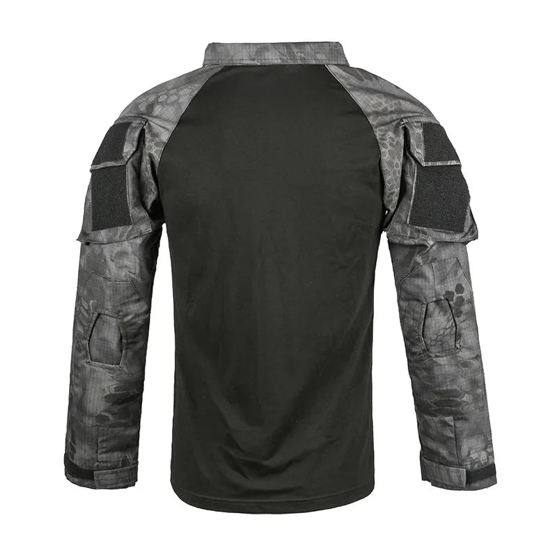 Men's Military Camouflage Long Sleeve Hiking Shirt — Tactical Outdoor Shirt