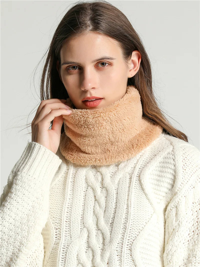 Winter Plush Ring Scarf — Warm Neck Warmer Unisex