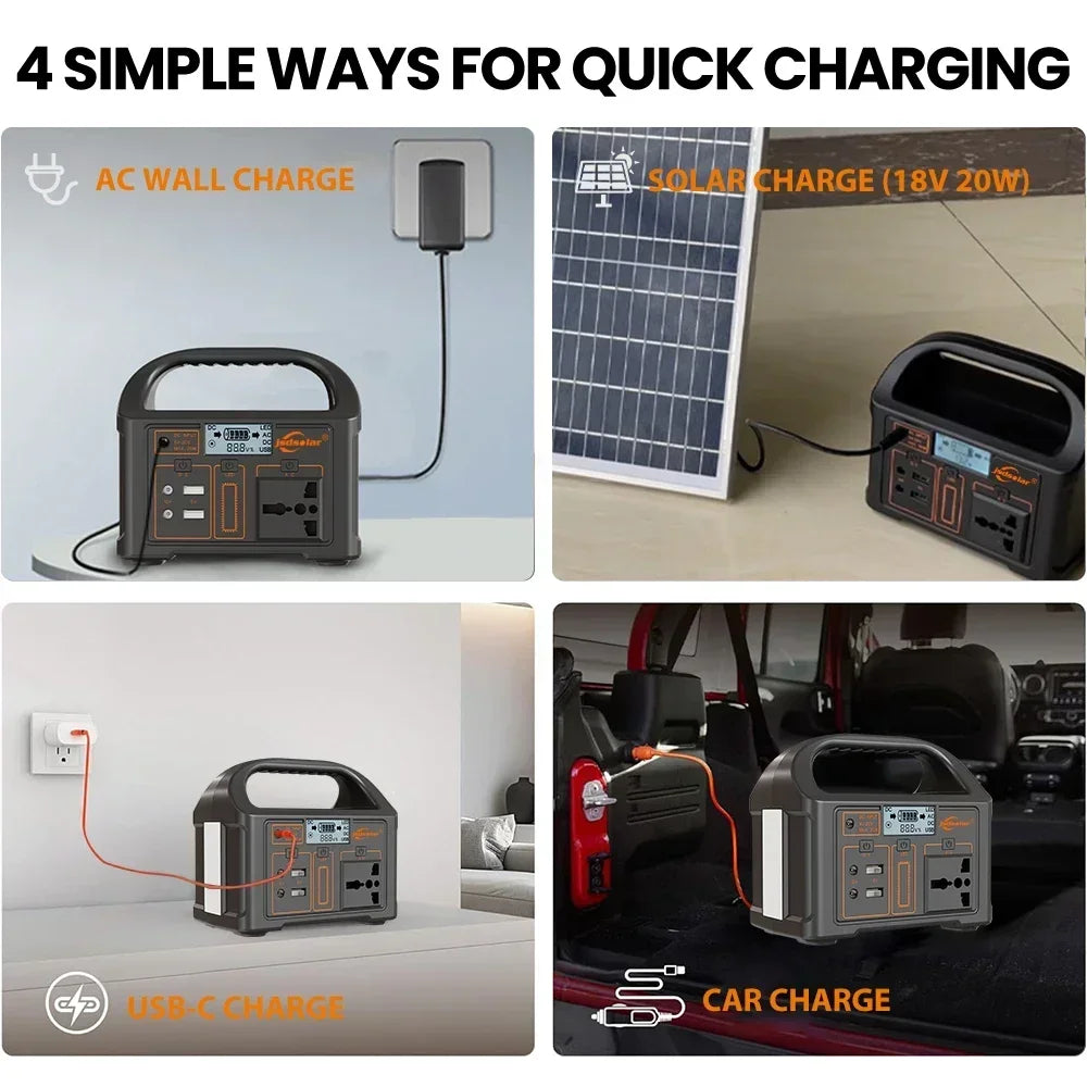 300W Portable Power Station, 230Wh LiFePO4, 220V