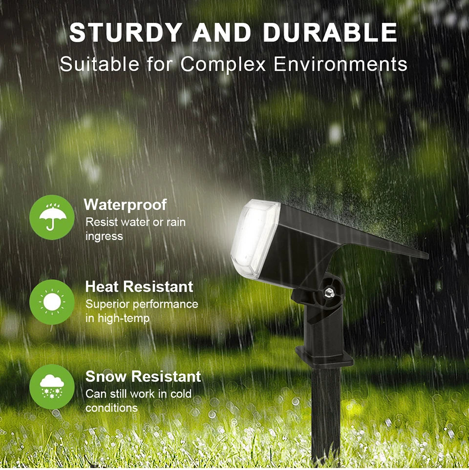 59-LED Solar Spotlight – IP65 Waterproof, 3 Brightness Modes, 2-in-1 Ground & Wall Mount for Garden
