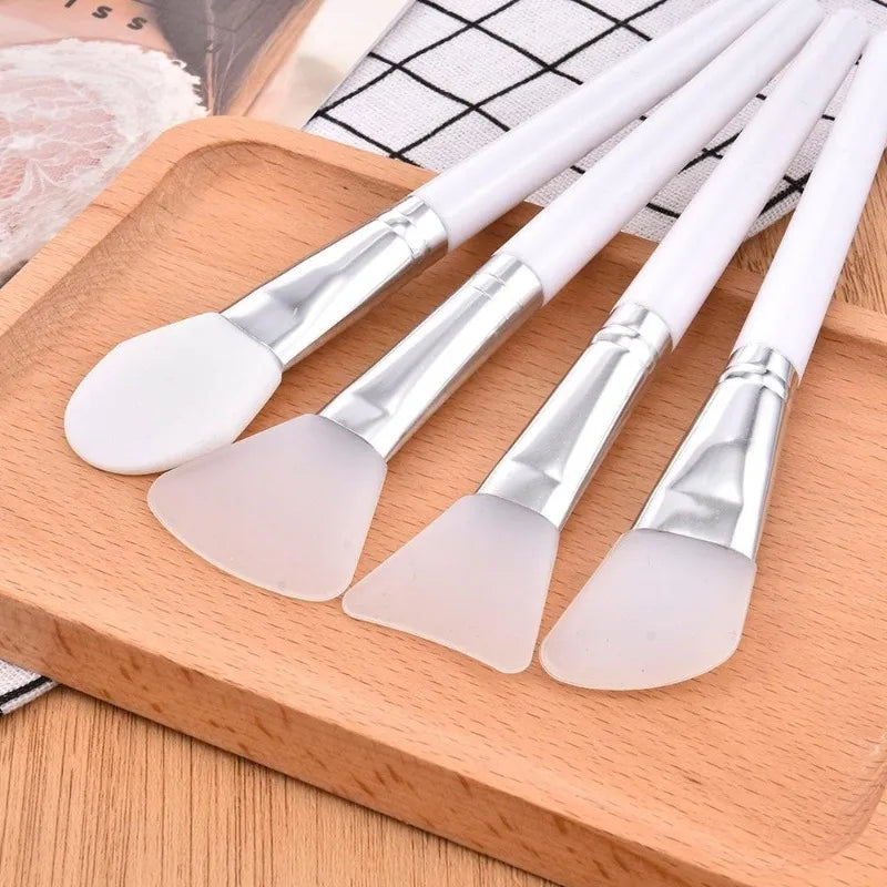 4-Piece Silicone Facial Mask Brush Set – Professional Mud & Cream Applicators