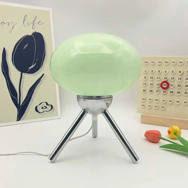 Glass Mushroom Table Lamp – Touch & Dimming