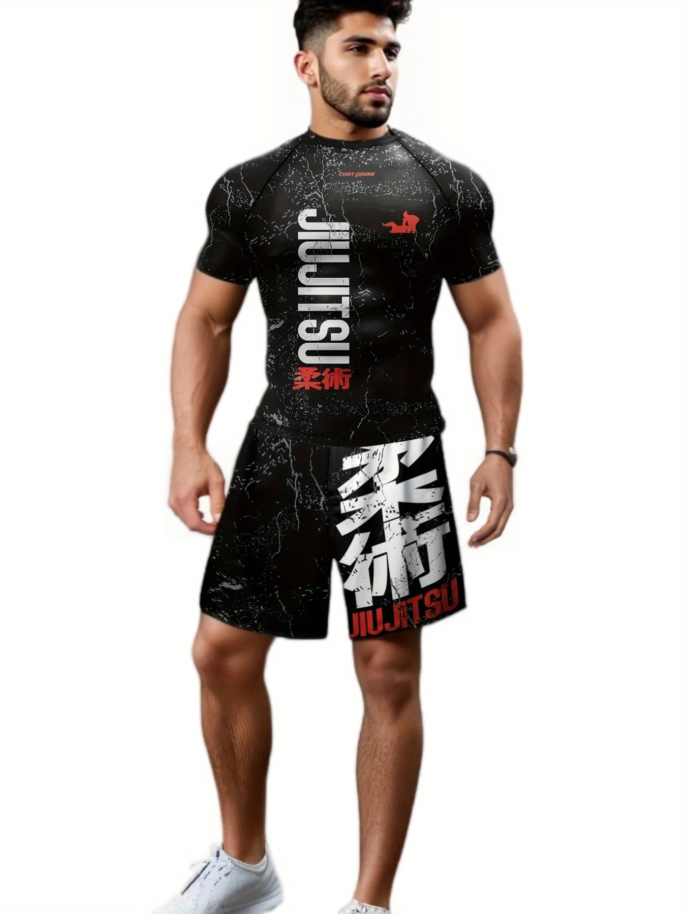 MMA BJJ Compression T-Shirt, Pants & Muay Thai Shorts Rash Guard – Multi-Piece Fitness Sport Suit