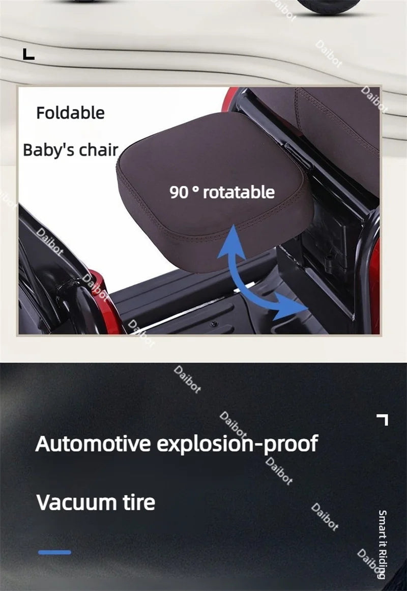 3-Wheel Mini Mobility Scooter – 48V 700W, 35 km Range