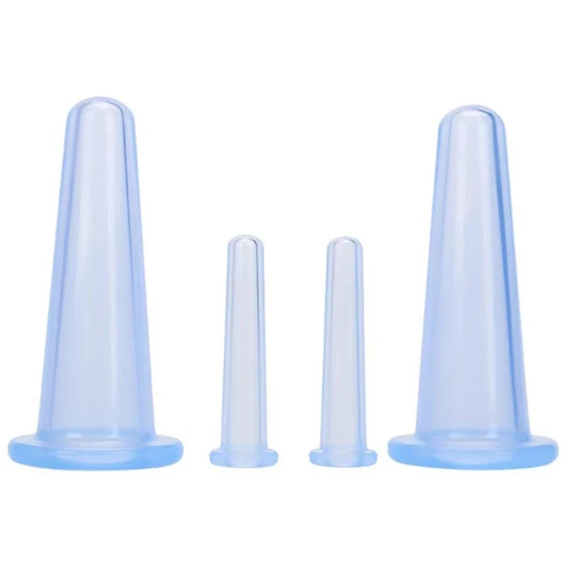 4-Piece Silicone Vacuum Cupping Massage Jars Set