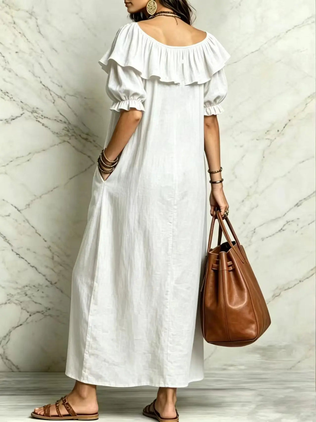 Long Dress Women Dresses Vestidos Y2k Streetwear Round Neck Sleeveless Ruffles Casual Elegant Splice Party Beach Work 2026
