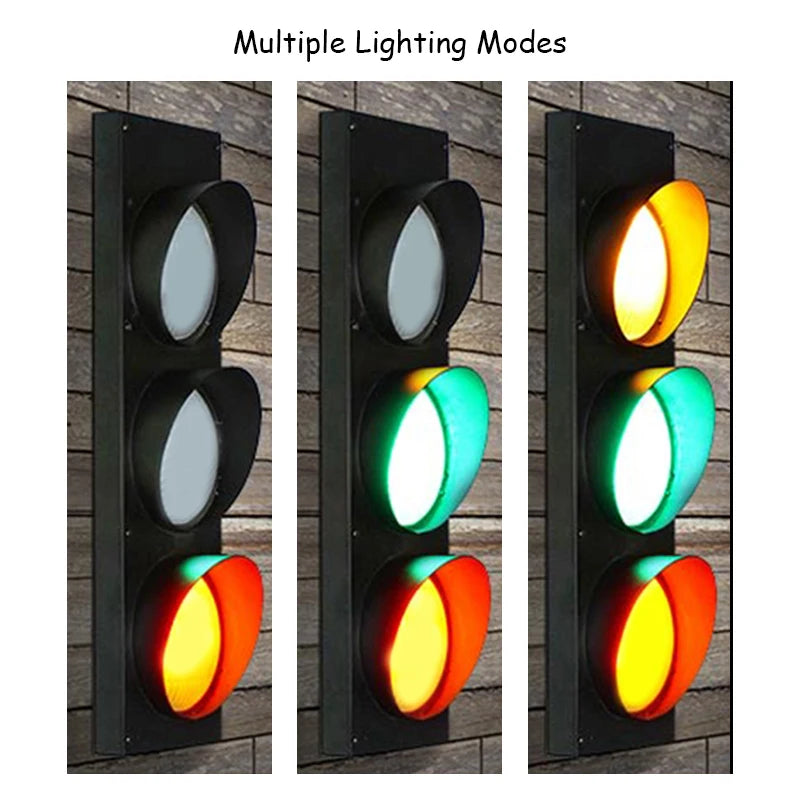 Traffic Light Wall Lamp – LED & Remote Control