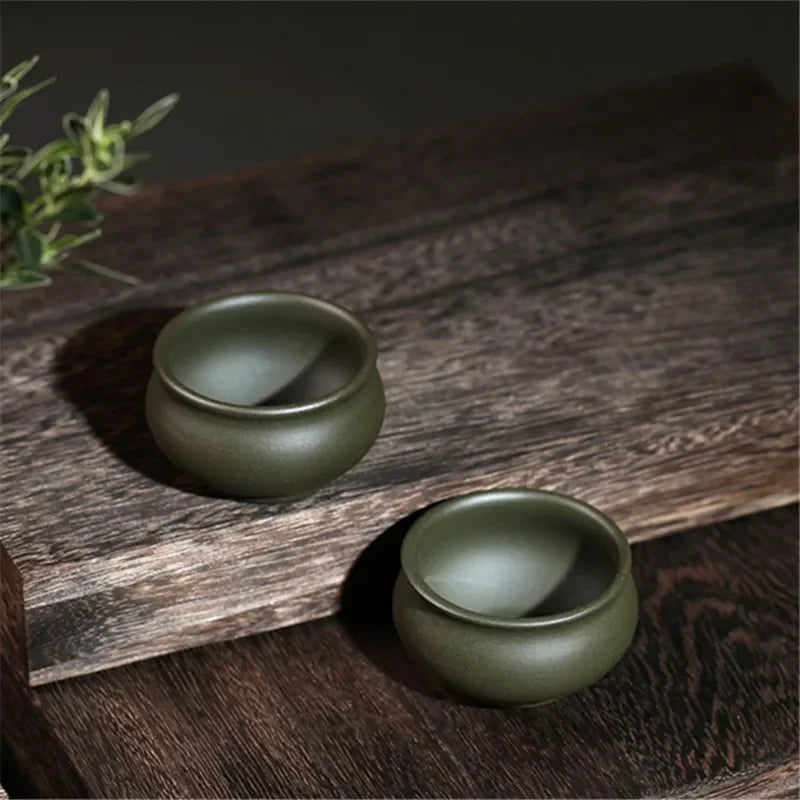 Purple Clay Teacups – Two-Piece 40ml Set