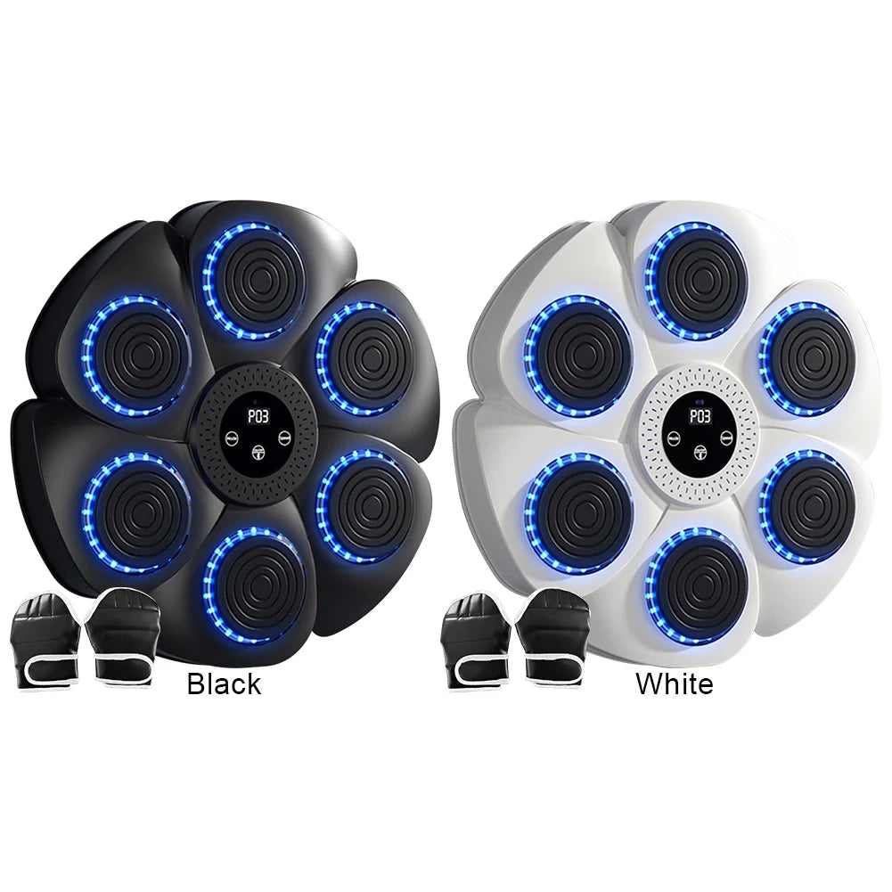 Smart Music Boxing Machine – RGB LED Reaction Wall Target with Bluetooth, Gloves Included