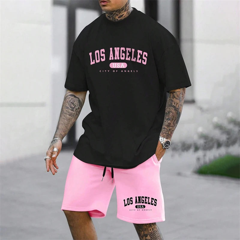 Men's Basketball Sport Outdoor Leisure Set – Loose Comfortable Holiday Casual Suit (Up to 6XL)