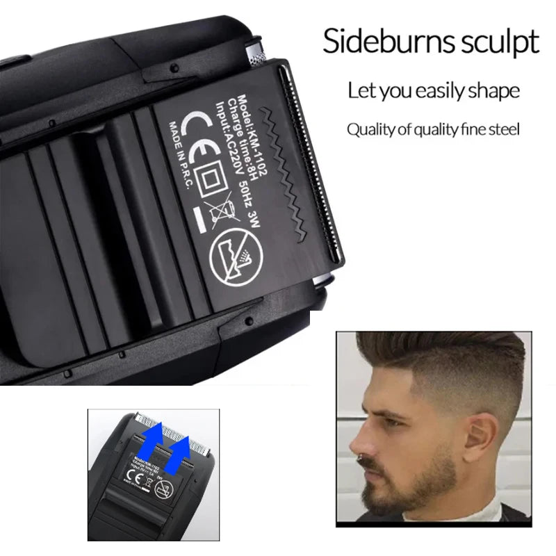 Kemei KM-2296 / KM-2299 / KM-1102 Professional Hair Clipper Kit – USB Rechargeable, 180-Min Runtime