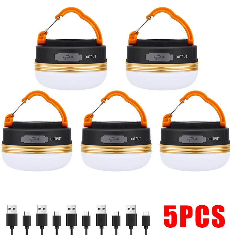 10W USB Rechargeable Camping Lantern – 1200mAh Portable Hanging Tent Light for Hiking & Outdoor Use