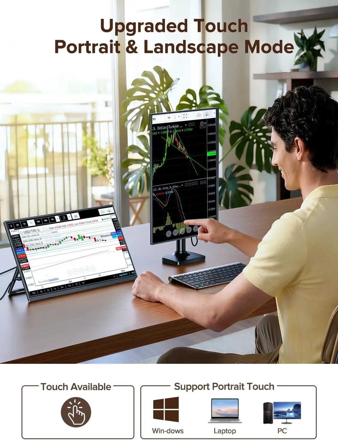 16-Inch Portable Monitor – 1200P IPS, Touch Options