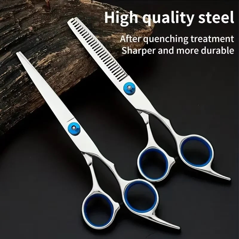 Professional Hairdressing Scissors – Stainless Steel Cutting & Thinning Shears for Home & Salon