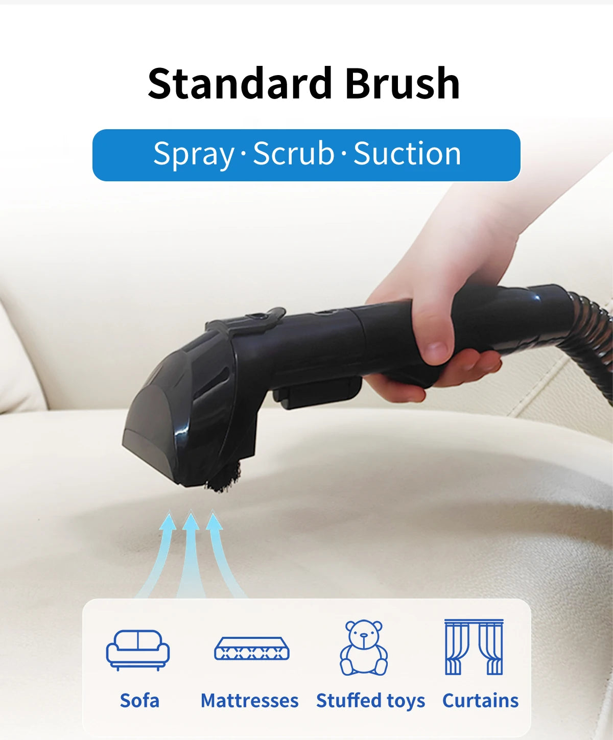 ABIR G80 Handheld Carpet Cleaner — 150000Pa Wet & Dry Vacuum for Home, Sofa, Window, Car, Pet & Upholstery Spot Cleaning