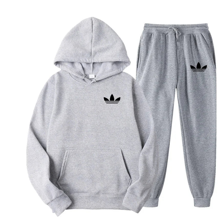 Men's Two-Tone Hoodie & Pants Casual Tracksuit Set – Outdoor Jogging Luxury Sport Suit
