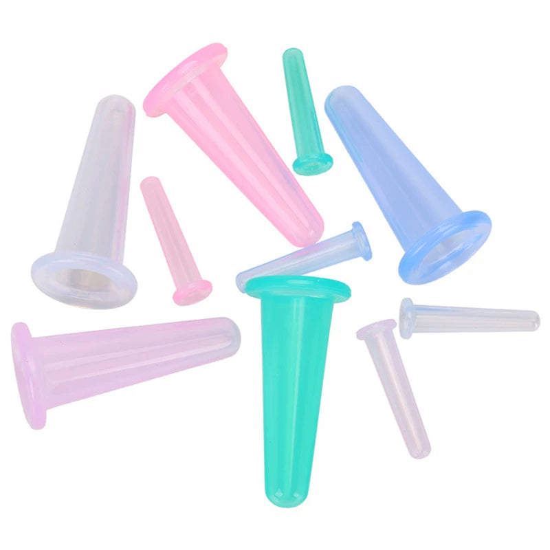 4-Piece Silicone Vacuum Cupping Massage Jars Set