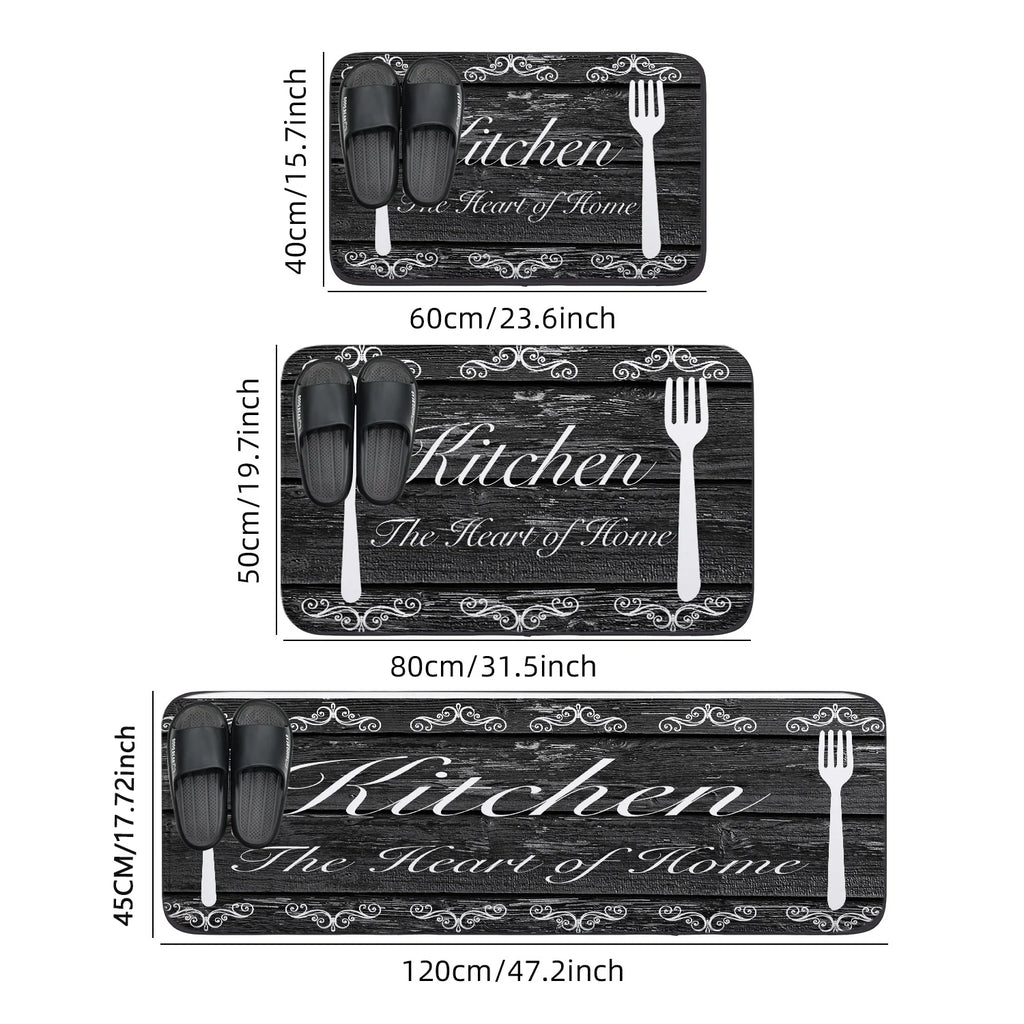 Non-Slip Absorbent Kitchen & Bathroom Floor Mat – Washable, Rubber Backing, PVC-Free, BPA-Free, 5 Sizes