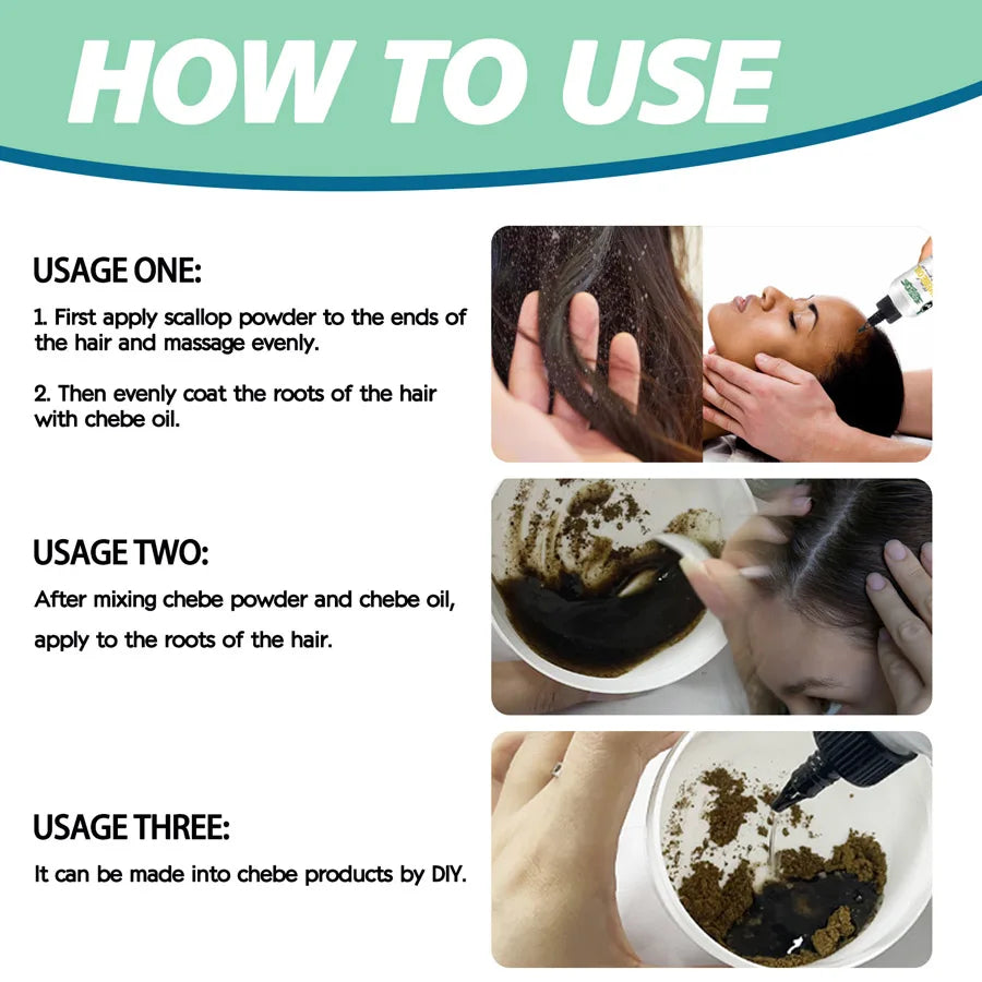 GOIPLE Chebe Hair Care Products Deep Nourish & Moisturize Conditioner Smoothing Anti-loss Breakage Hair Oil or Butter or Powder