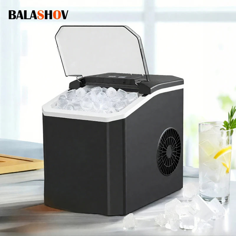 Automatic Mini Electric Ice Cube Maker – 9 Cubes in 6 Min, Portable for Bar, Home, Kitchen & Office