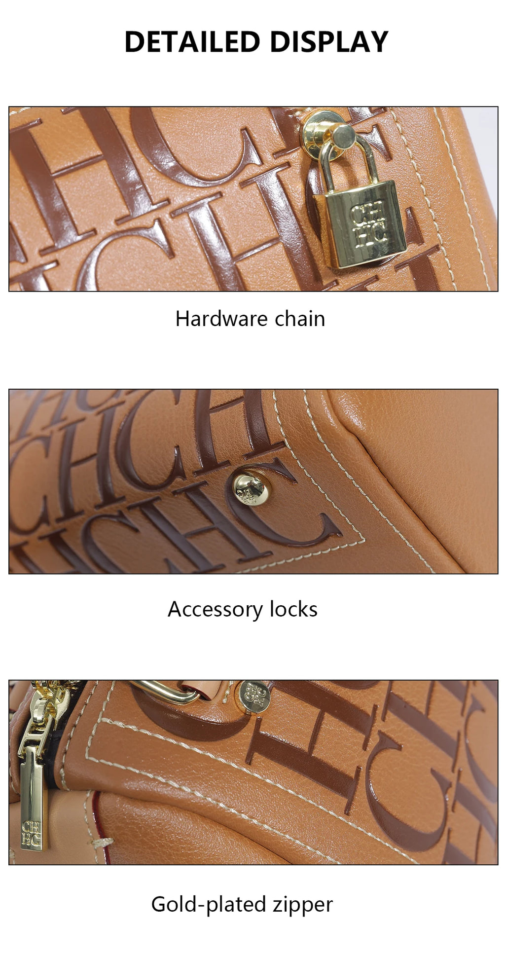 CH Niche Brand PU Bucket Bag – Large Capacity Letter Print Classic Handbag for Women 2026