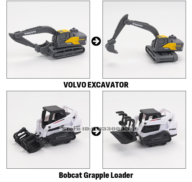 1:64 Die-Cast Semi Truck & Excavator Model – Maisto Precision Collection
