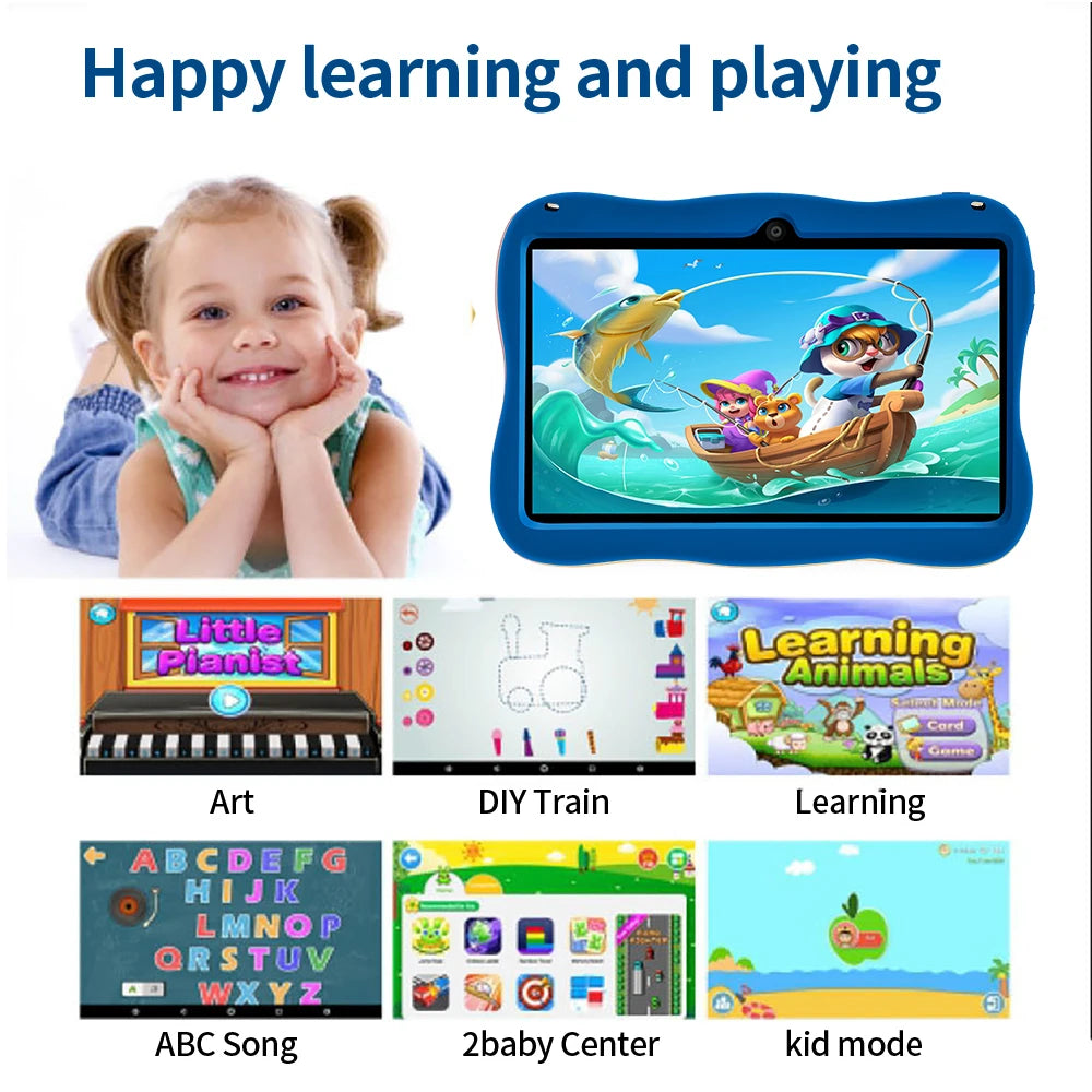 BDF 7" Kids Tablet – 4GB RAM, 64GB, Android 13, Dual Camera, Wi-Fi
