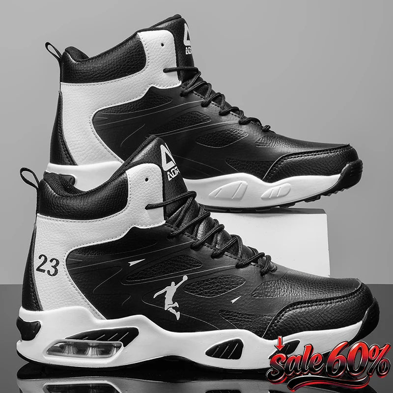 Men's High-Top Air Cushion Basketball Shoes – Non-Slip Breathable Sneakers