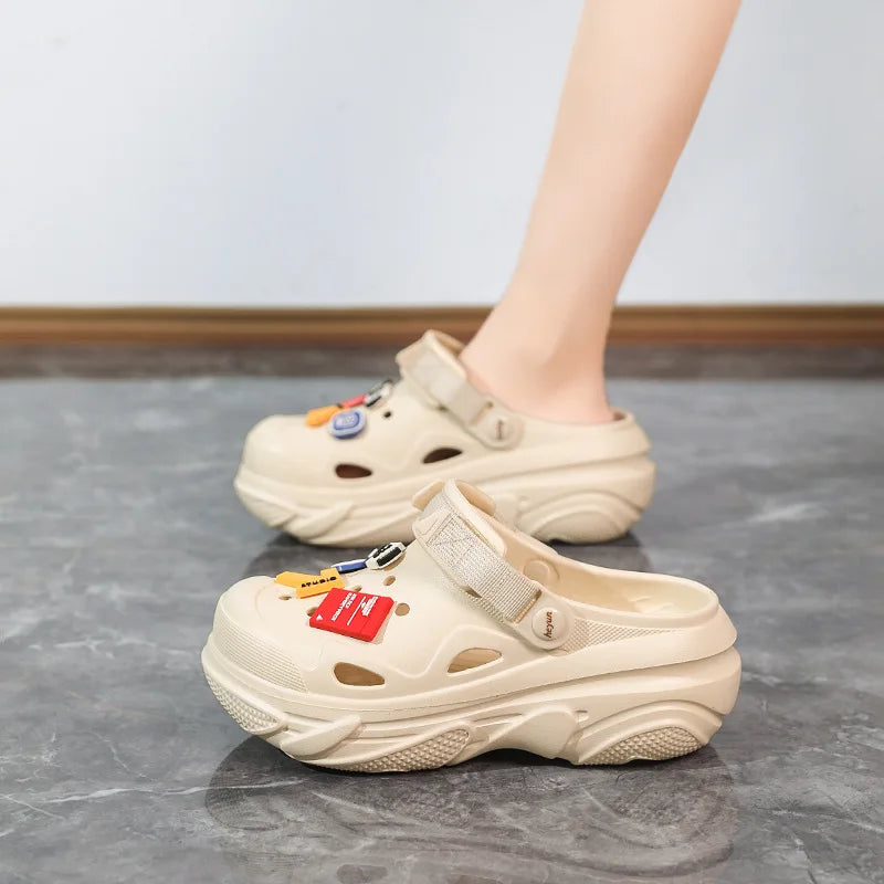 Women's Anti-Slip Platform Slippers – Lightweight Breathable Fishing Sandals