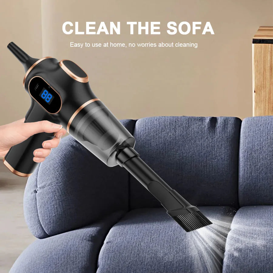 Wireless Handheld Car Vacuum Cleaner — 95000PA Suction, HEPA Filter, 2000mAh Battery
