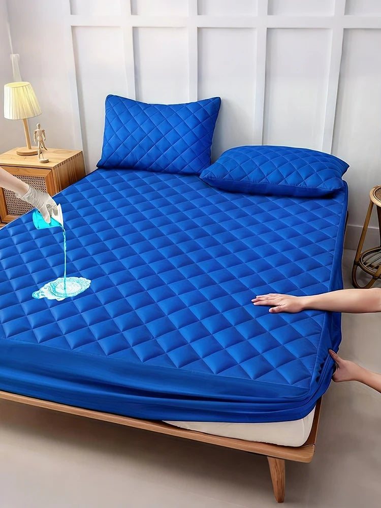 Waterproof Mattress Protector – All-Season Cooling, Breathable, Noiseless, Thickened Mattress Pad Cover