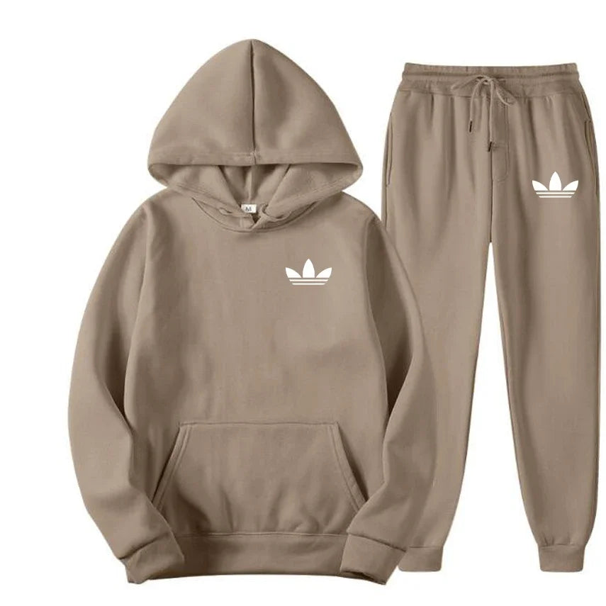 Men's Two-Tone Hoodie & Pants Casual Tracksuit Set – Outdoor Jogging Luxury Sport Suit