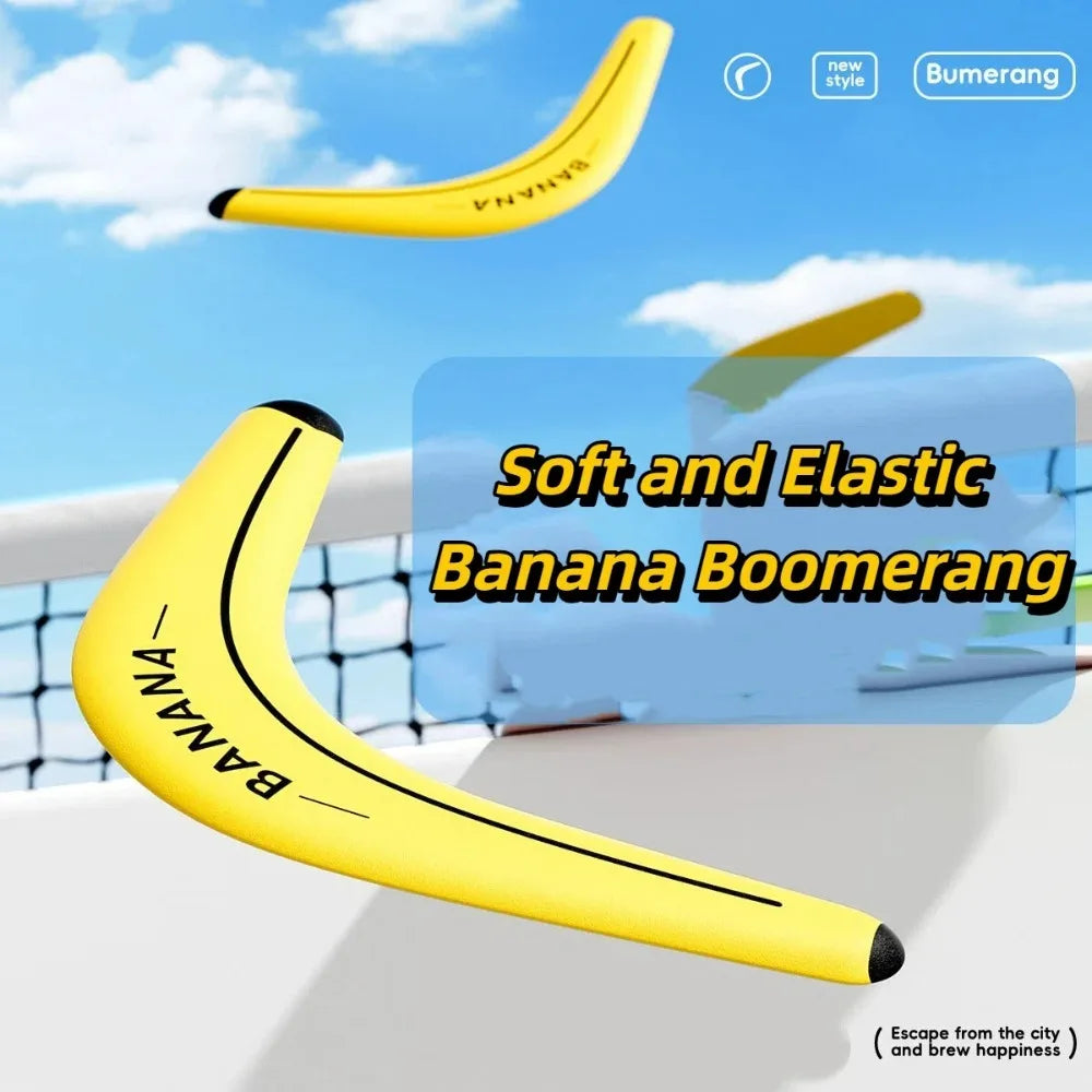 V-Shape Boomerang – Soft Acrylic Banana Boomerang Flying Disc for Kids & Adults, Outdoor Throw Toy