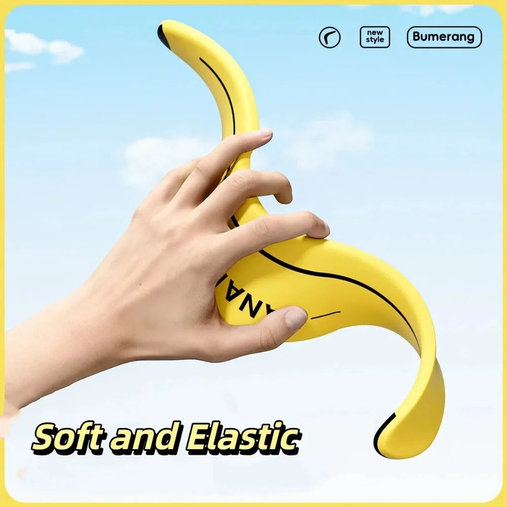 V-Shape Boomerang – Soft Acrylic Banana Boomerang Flying Disc for Kids & Adults, Outdoor Throw Toy