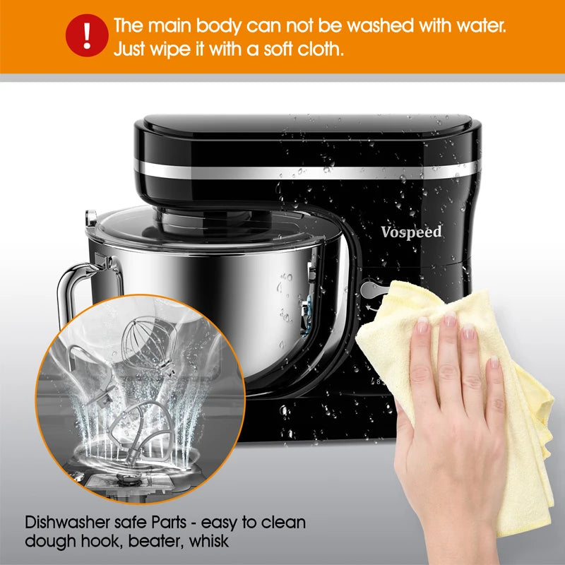 1000W Stand Mixer & Food Processor – 8+P Speed Electric Blender, Egg Whisk, Desktop Kitchen Mixer with Bowl