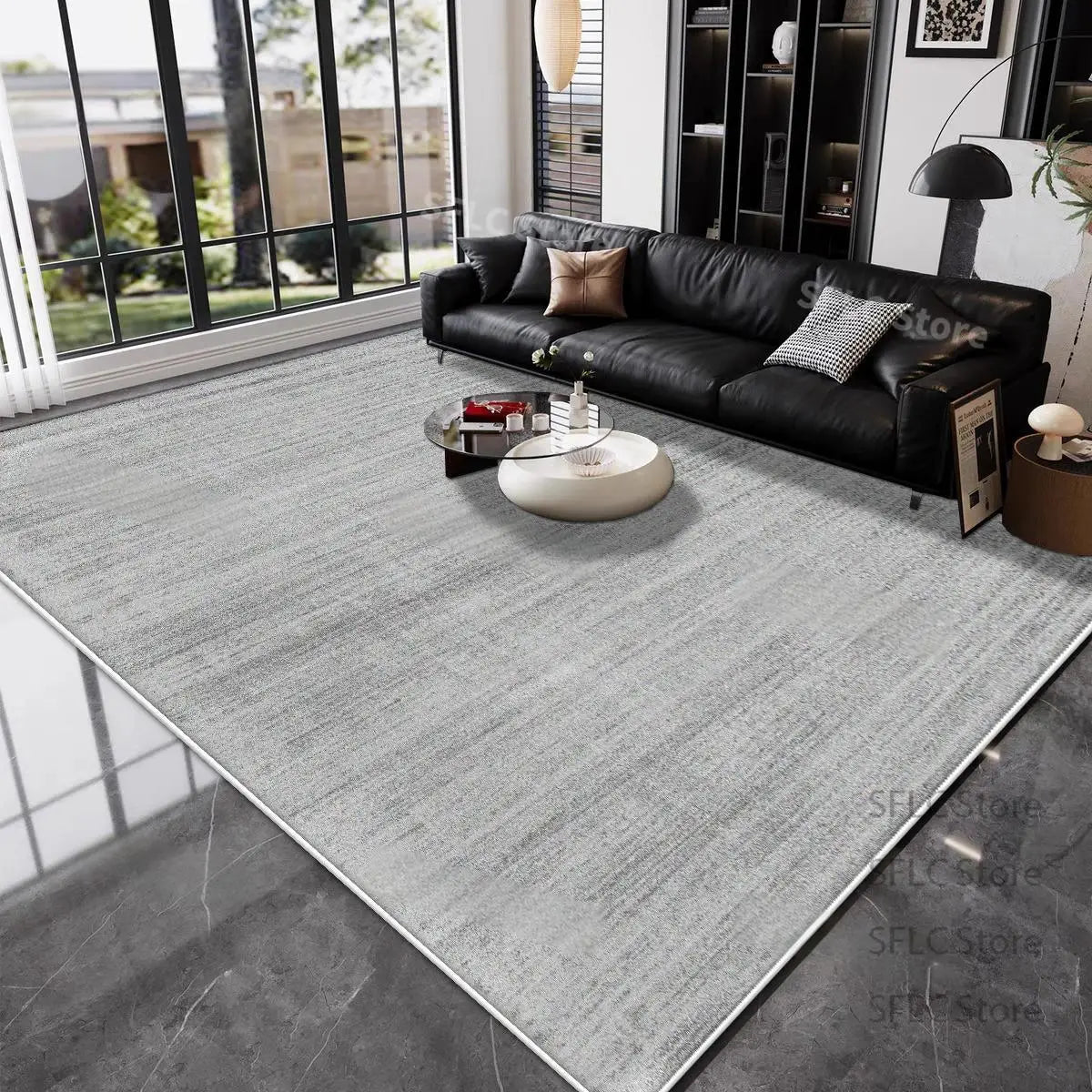 Plush Green Decorative Area Rug – Elegant Large Carpet for Living Room & Dining Room