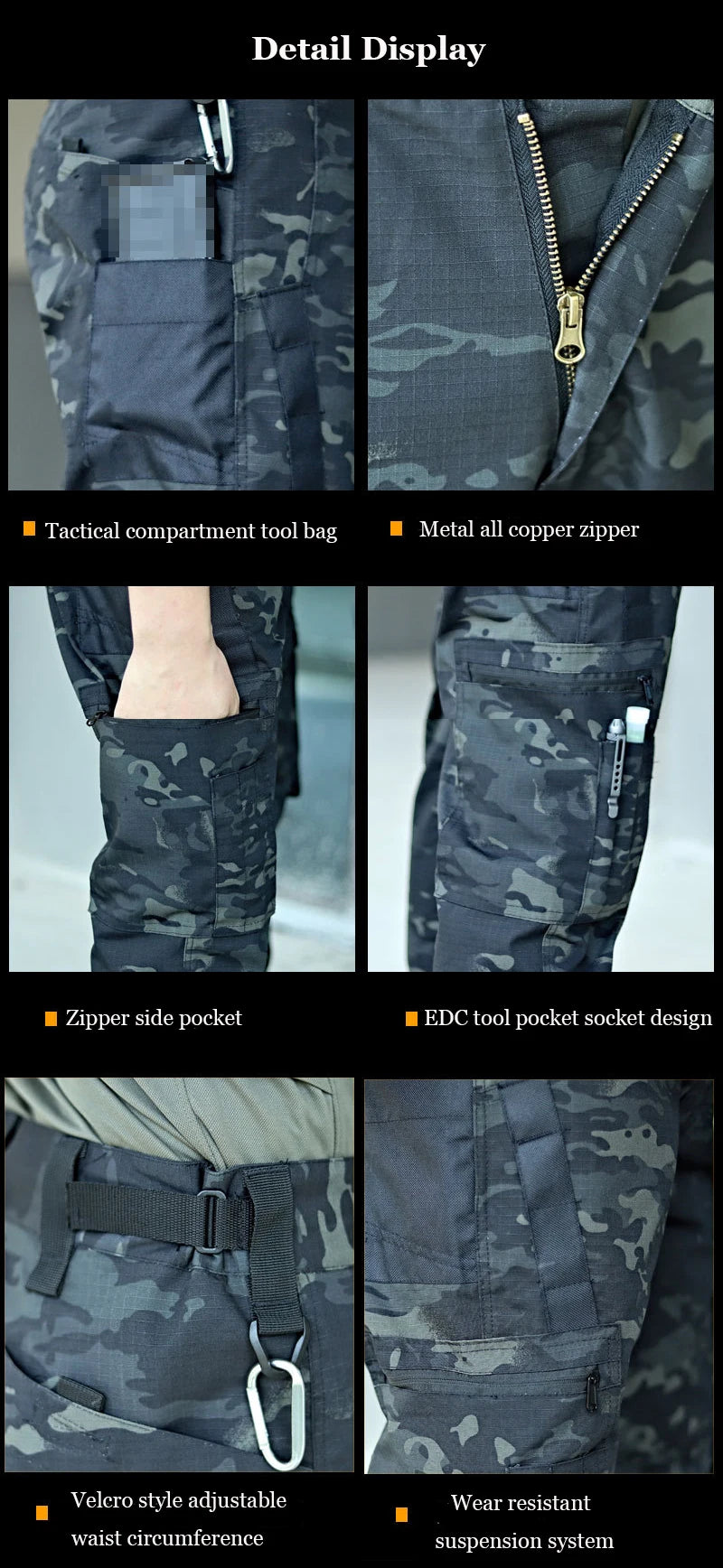 Men's Tactical Cargo Shorts with Pockets