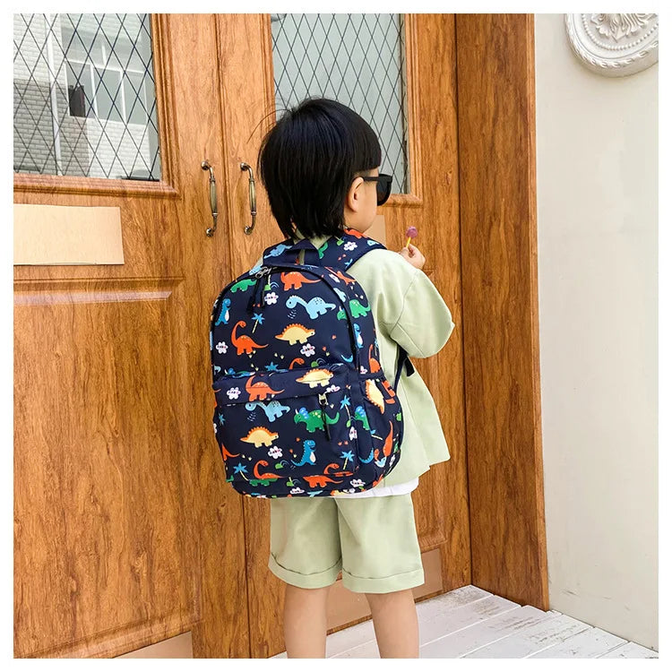 Dinosaur Print Backpack – Kids Kindergarten School Bag