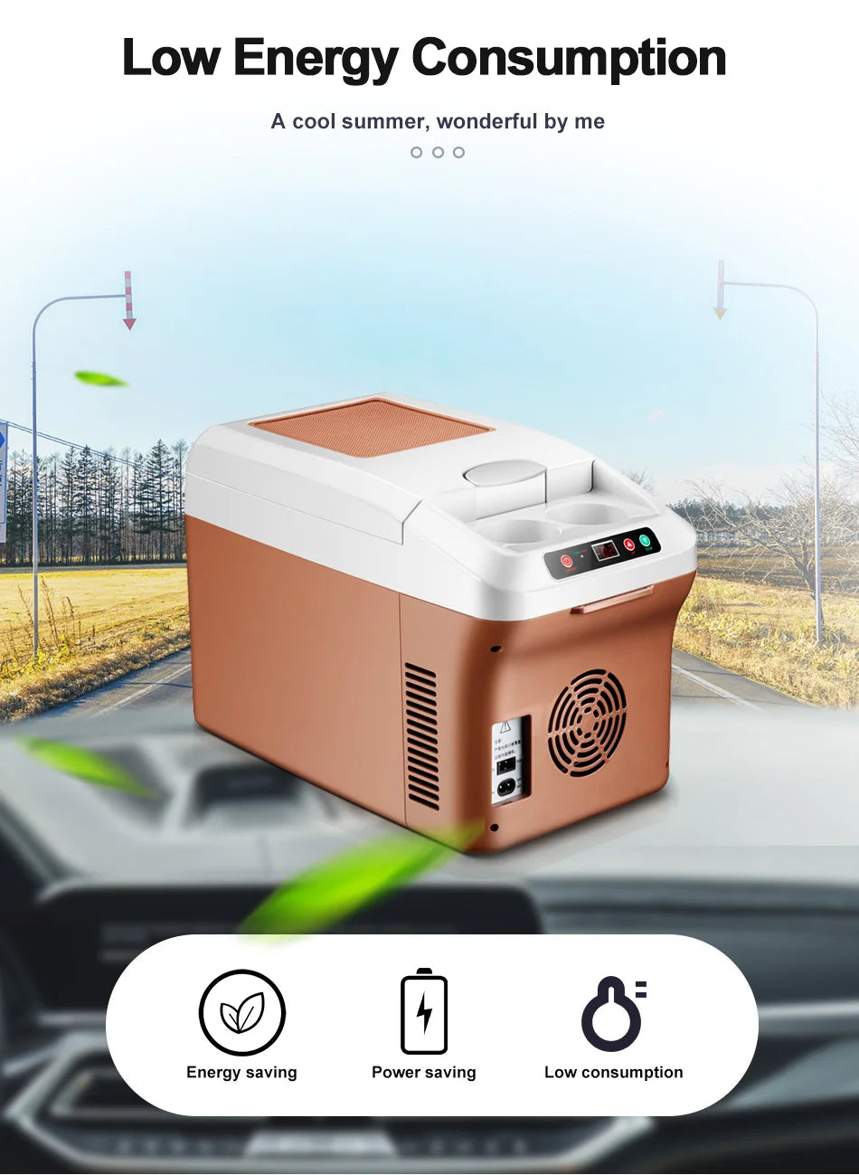 Yannice 15L Portable Mini Fridge — Home & Car Refrigerator with Digital Display & Super Cooling for Camping