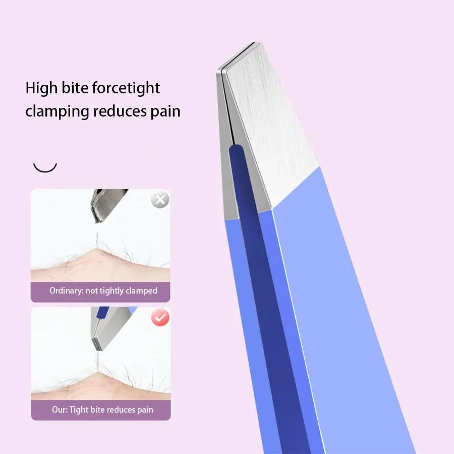 4-Piece Stainless Steel Eyebrow Tweezer Set