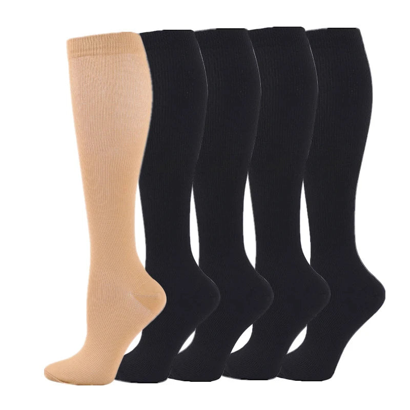 Women's Medical Compression Socks 20-30mmHg – 5 Pairs Varicose Veins, Diabetes, Nurse & Sports Running
