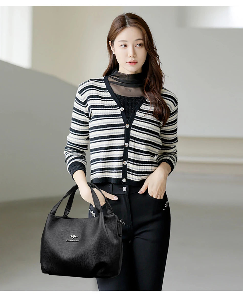 LUYIAIXI Luxury Letter Accent Crossbody Shoulder Tote – High Quality Designer Handbag for Women