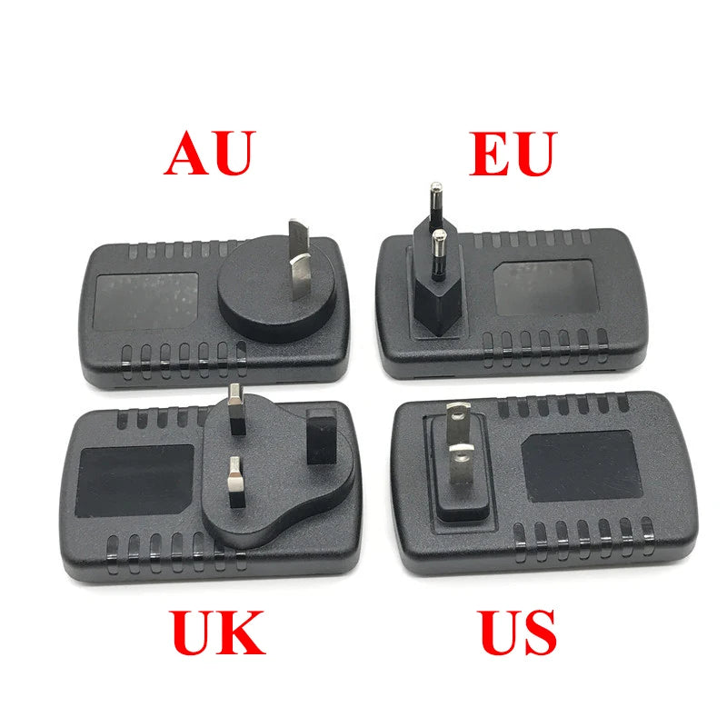 AC 220V to DC LED Power Supply Adapter – 5V–24V, 1A–10A with US/EU/UK/AU Plug Options